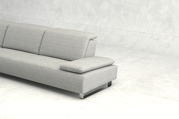 Sedežna Feel - stopenjsko nastavljiv naslon.