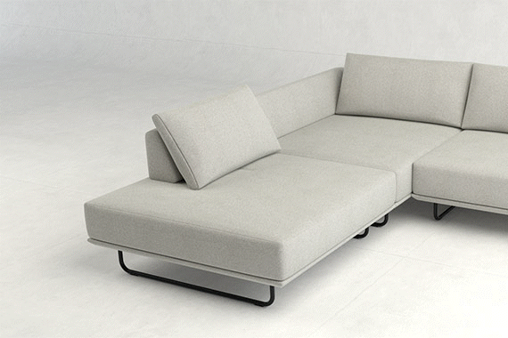 Sedežna s preklopnim sistemom premika hrbtišča