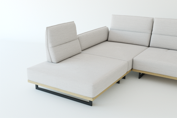 Sedežna s preklopnim sistemom premika hrbtišča