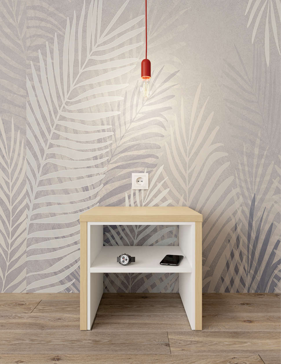 Spalnica Nočna omarica spalnica, postelja, garderobna omara,