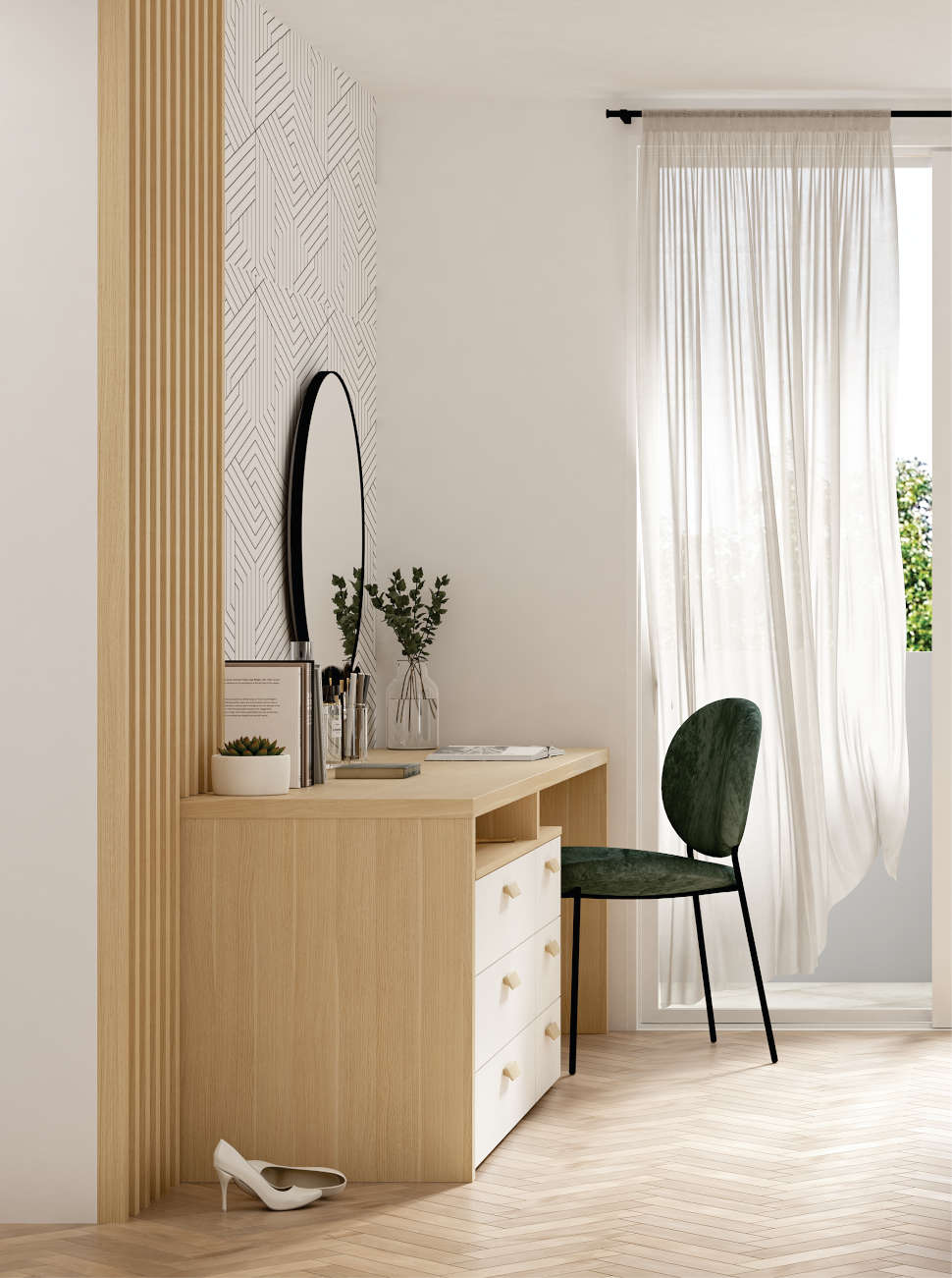 Pisalna Miza spalnica, pisalne mize, izdealva po naročilu, bela, hrast